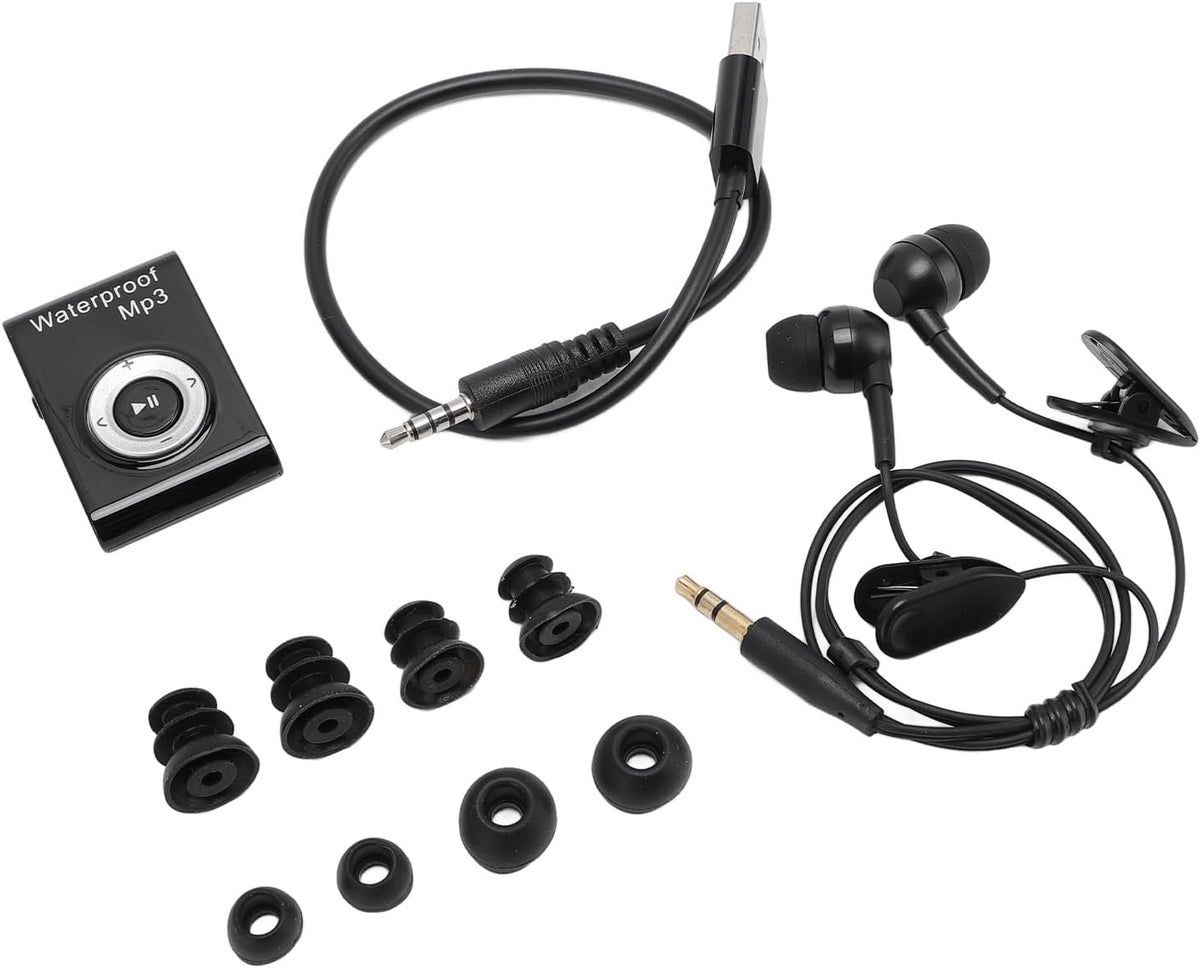 TIKATARER 8GB MP3 IPX8 Swimming, Memory Water Proof Player, Rating Underwater Music Player, Portable Sports