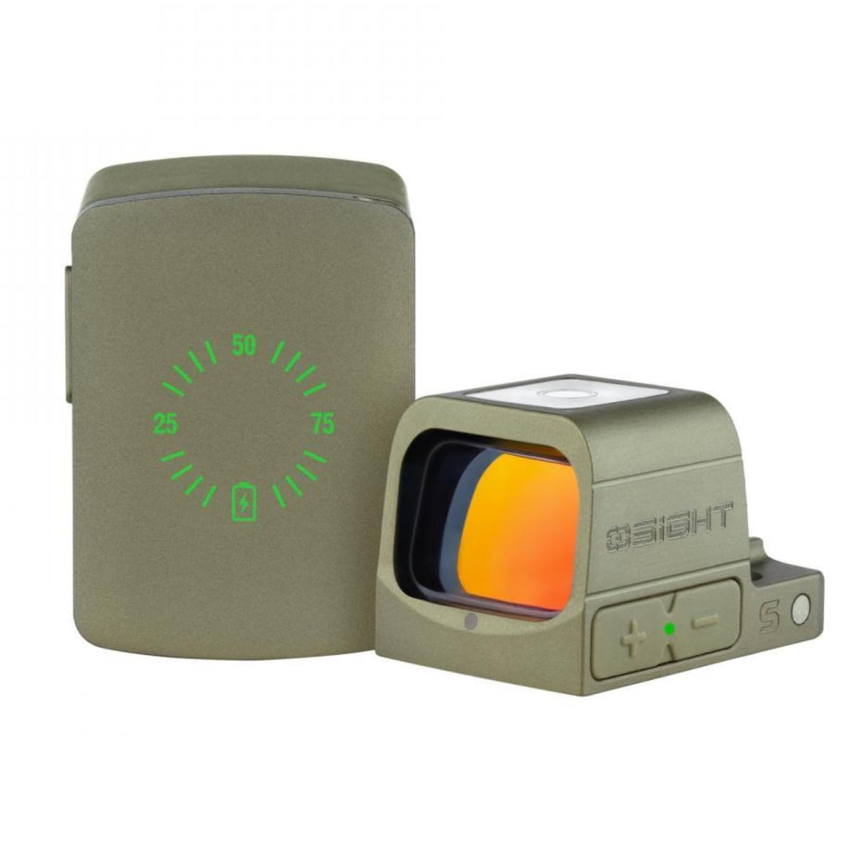 OSIGHT S Multi-Reticle Micro Enclosed Sight with Charging Cover, 2 MOA Dot & 32 MOA Circle for RMSc Footprint, Parallax-Free Durable Reflex Sights (Red Dot)