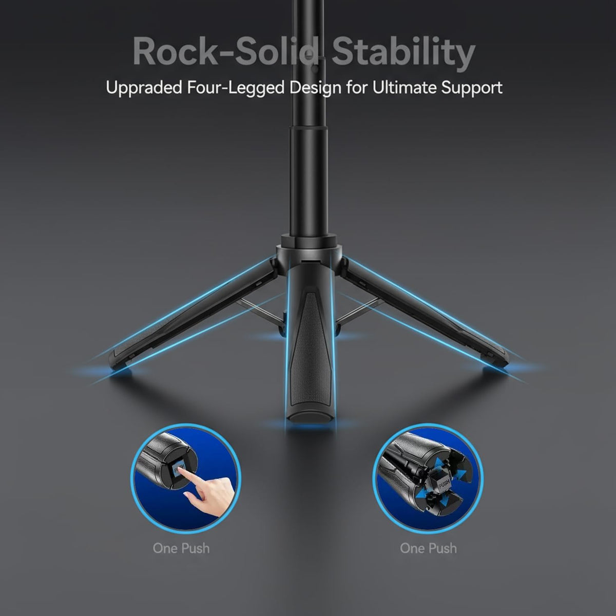 AntoFlash for Magnetic Tripod Stand for iPhone Pocket-Size Selfie Stick Mag-Safe Tripod Phone Holder with Wireless