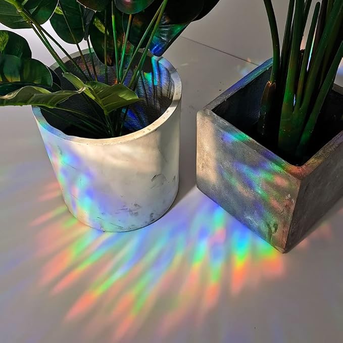Olicard Rainbow Prism Suncatcher Sticker - Indoor Decoration, Anti-Collision Bird Strike Protection, Sun Catcher Decals for Home