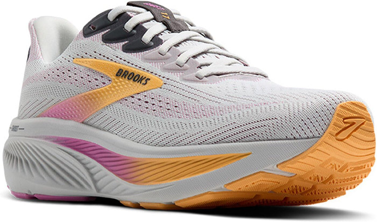 Brooks Women’s Ghost 17 Neutral Running Shoe - Oyster/Apricot/Pink - 6.5 Narrow