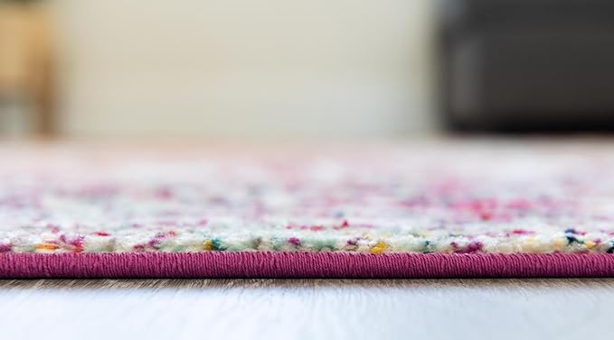 Rugs.com Arlington Collection Rug – 5 Ft Runner Multi Medium-Pile Rug Perfect for Hallways, Entryways