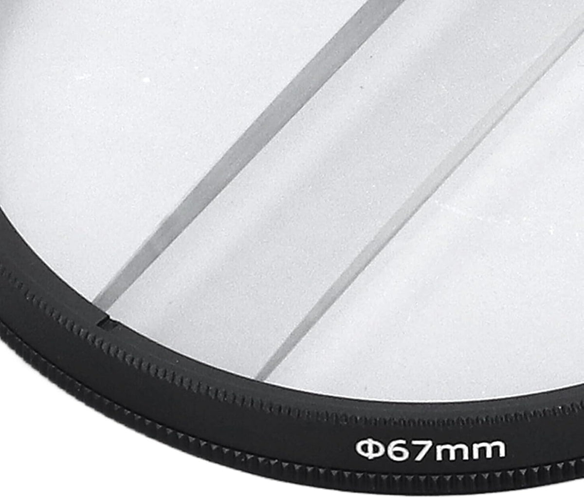 Yunseity 62mm Double Split Diopter Filter, Anti Oil Coating Layer Double Split Diopter Glass Lens Filter, Enhanced Blur