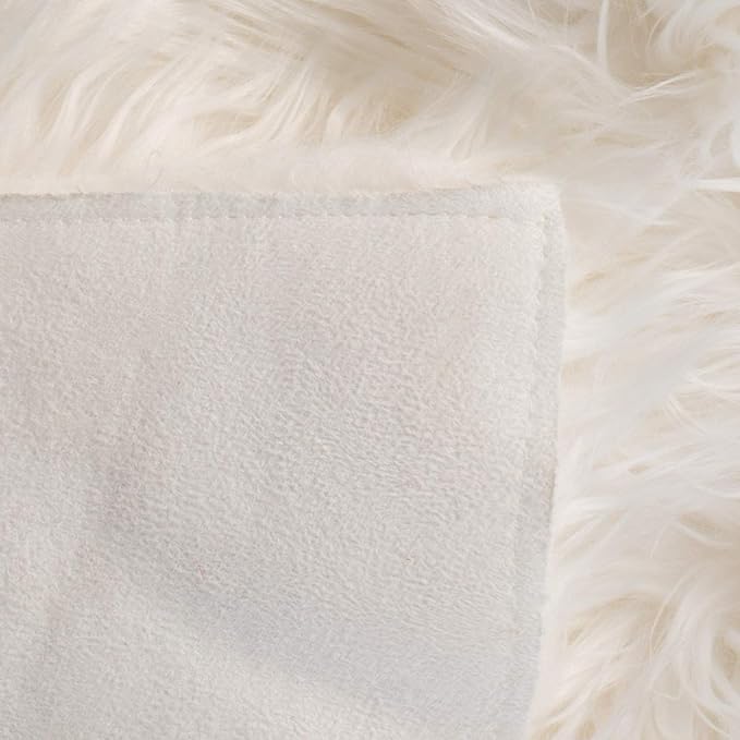 SAFAVIEH Faux Sheep Skin Collection Runner Rug - 2'6" x 12', Ivory, Silken Glam Design, Non-Shedding & Easy Care, 2.35-inch Thick Ideal for High Traffic Areas in Living Room, Bedroom (FSS115A)