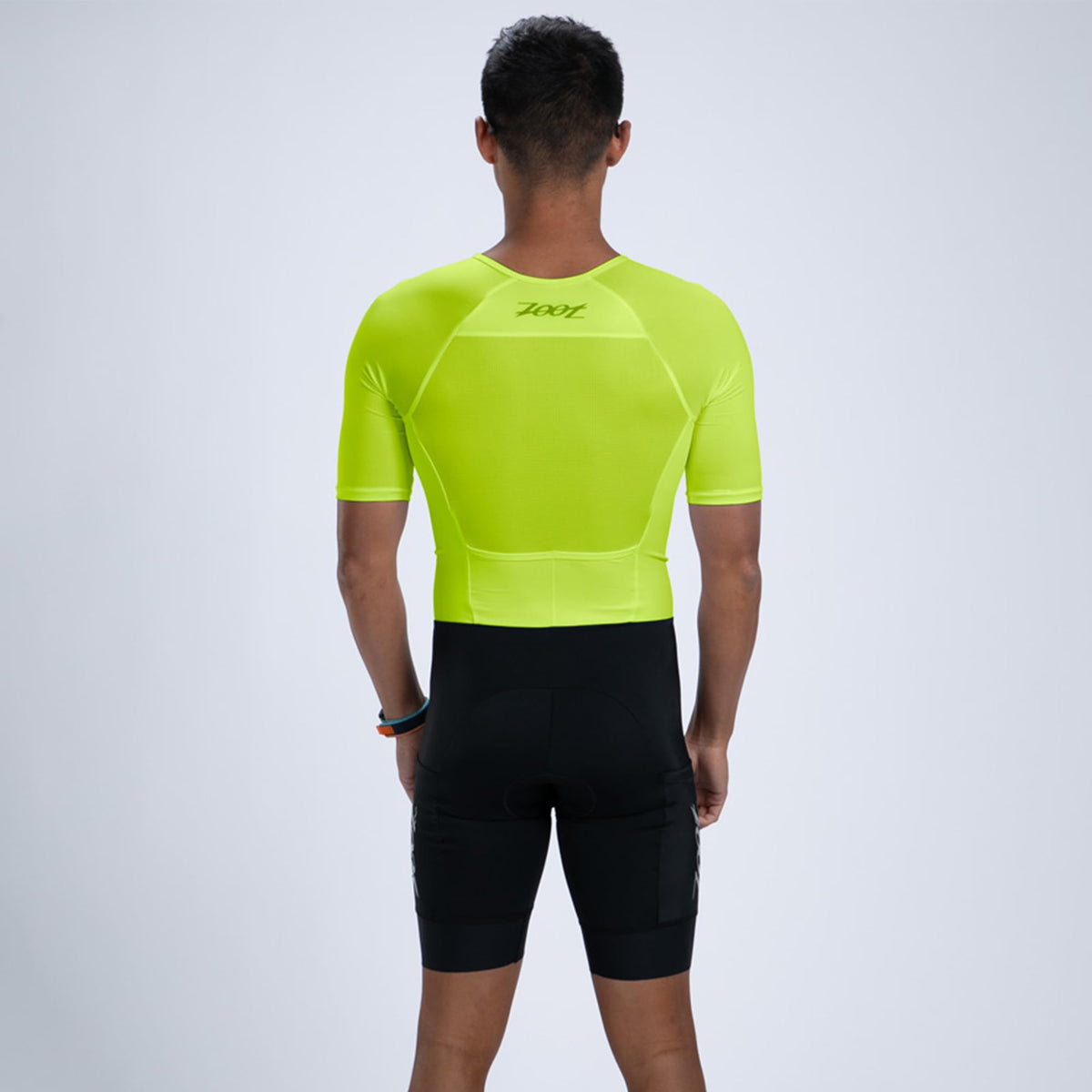 Zoot Men’s Core Tri Aero FZ Racesuit, Short Sleeve Moisture-Wicking Triathlon Suit, Plush Chamois & Storage for Race Day - Hyper Yellow - 2X-Large