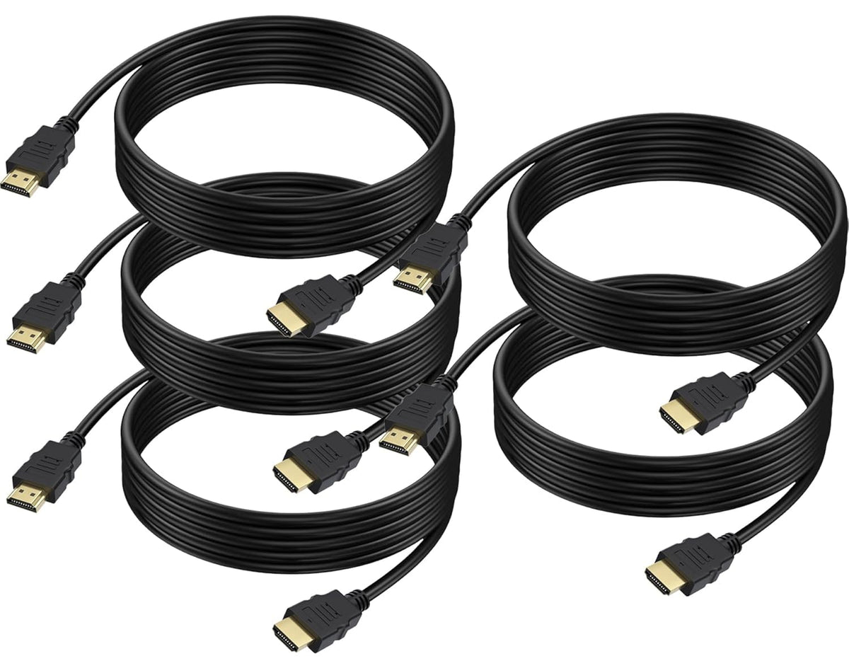 Vorothin 10 FT/3M 5-Pack, 4K 2.0 10 PS4 PS5 2.2, 3D, HDMI Cable HDMI Cable FT, Shielded HDMI Computer Monitor Cable