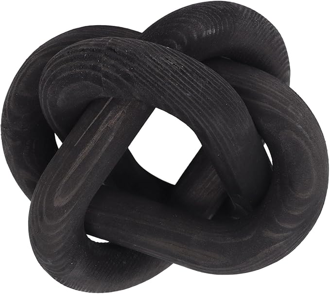 FILFEEL Decorative Wood Chain Link for Home & Coffee Shop - Rustic for Living Room and Bedroom (Black)