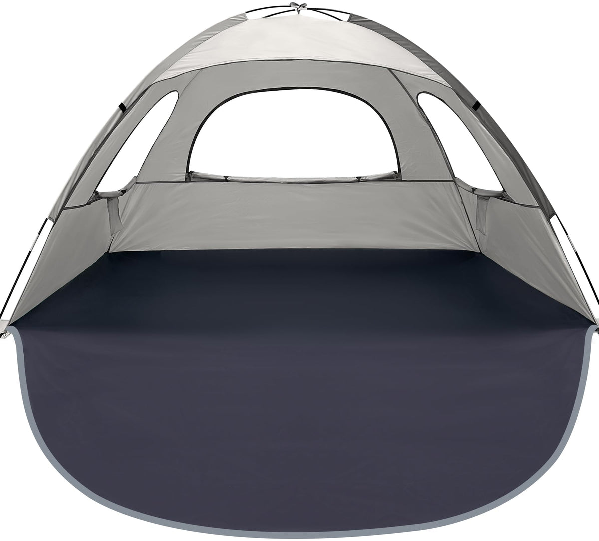 WhiteFang Beach Tent Anti-UV Portable Sun Shade Shelter for 6 Person, Extendable Floor with 3 Ventilating Mesh Windows Plus Carrying Bag, Stakes and Guy Lines (Baby's Breath)