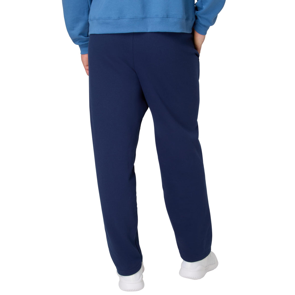Hanes Men's EcoSmart Open Leg Pant with Pockets, Navy, L