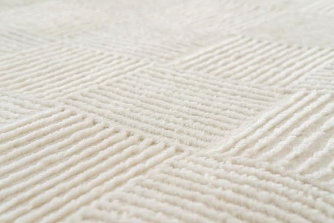 Revival Rugs Willow 9'x12' Washable Area Rug for Living Room Bedroom - 100% Recycled Oeko-TEX Certified, Medium Pile, Beige, Cream