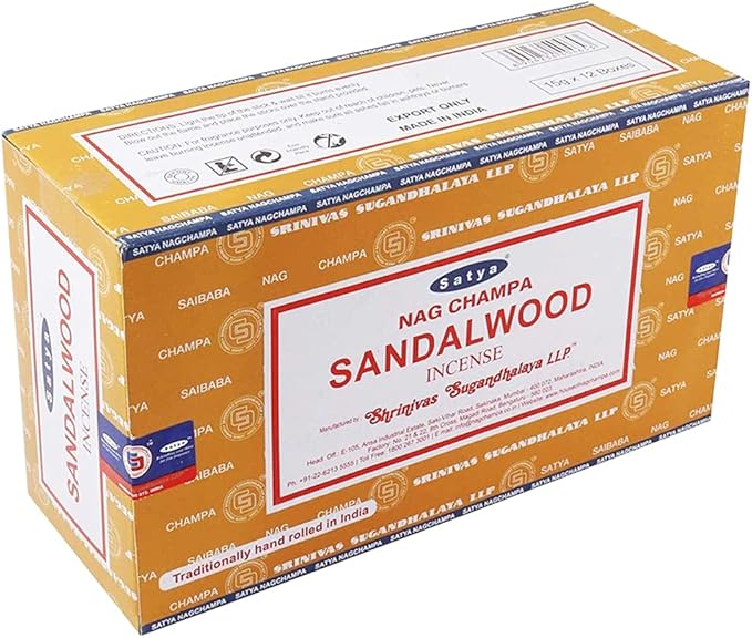 Sandalwood Incense Sticks - Total 180 Insence-Sticks and Incense Stick Holder Bundle Insence Insense Satya