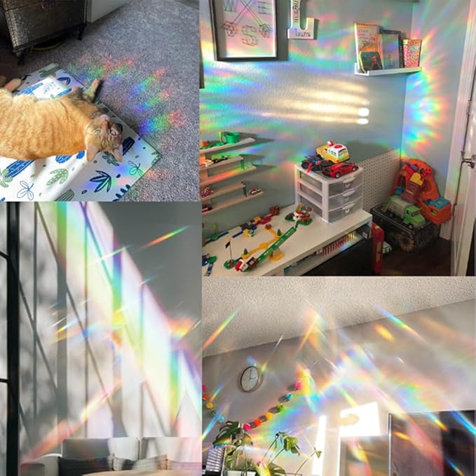 8 Inch Sun Catchers Indoor Window, Acrylic Rainbow Suncatcher Window Hanging Decoration for Living Room Bedroom Summer Home Balcony Ornaments Decoration (94 Bee)