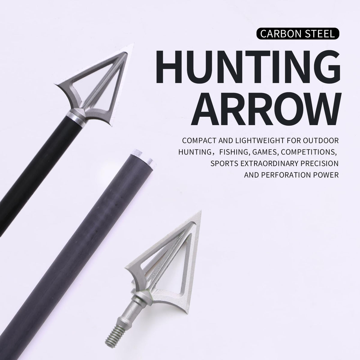 Moyujian 6 Packs of 100 Wide Heads, broadheads 100 Grain (100 Grain Silver)