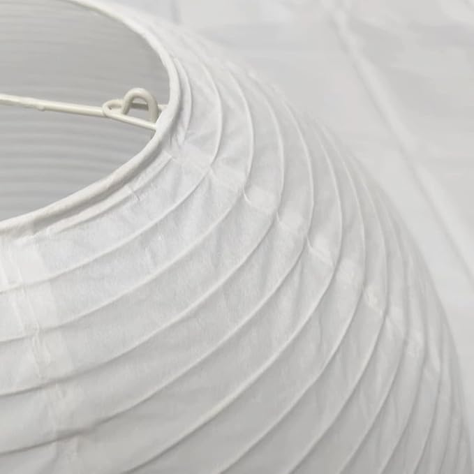 Hemispherical Lamp Shade (14 Inch) White Folding Paper Lamp Shade Chinese Lantern
