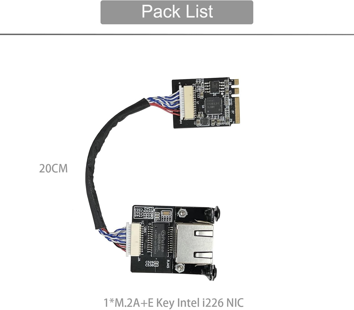 youyeetoo M.2 2.5 X1X86 i226 2.5G Card10/100/1000/2500 RJ45 2230 A E Key to Gigabit Ethernet,Support SBC, Intel