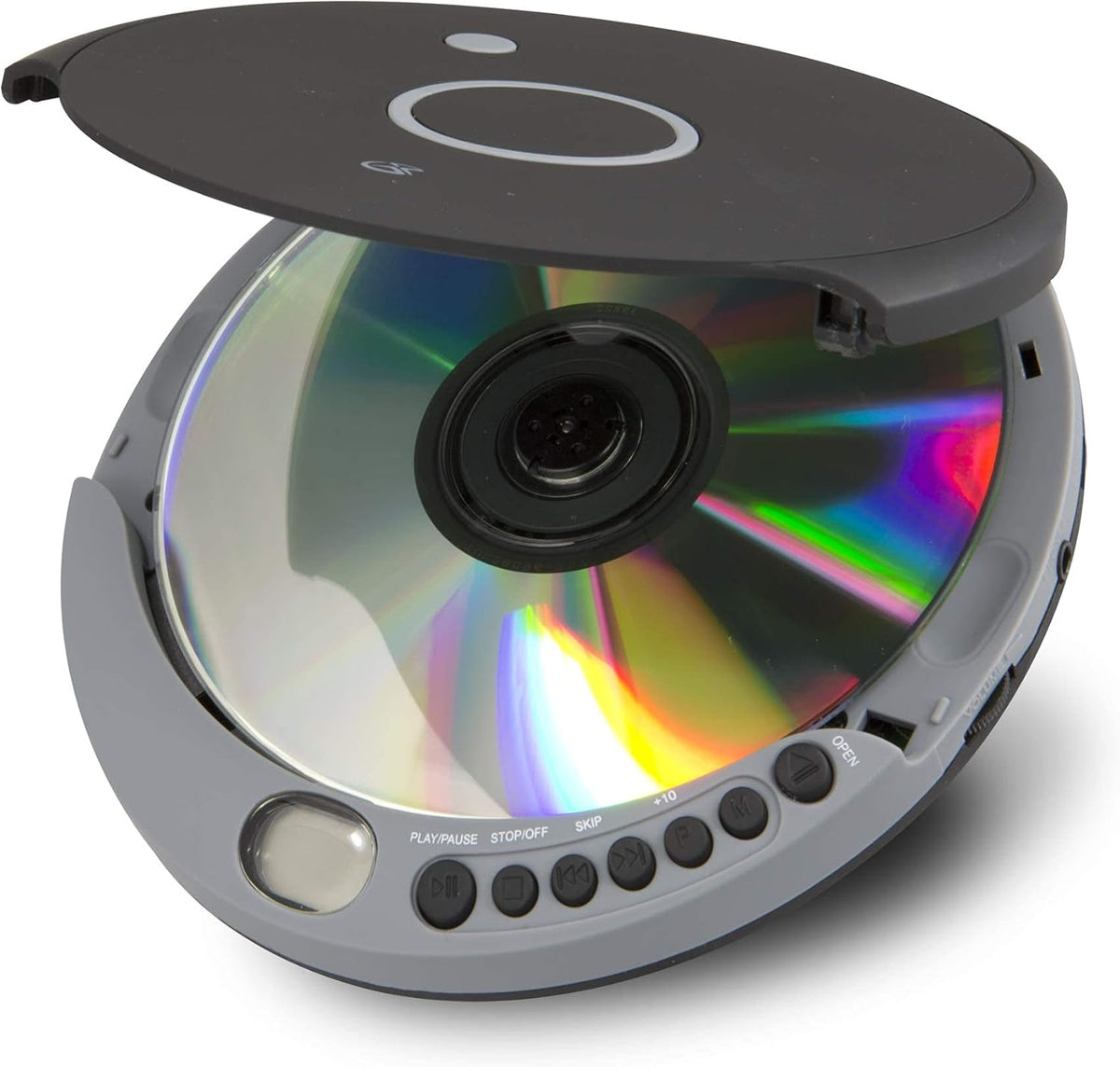 GPX MP3 PC807BMP3U Portable Personal CD Player and Player with Anti Skip Protection and Stereo Earbuds, Black Gray