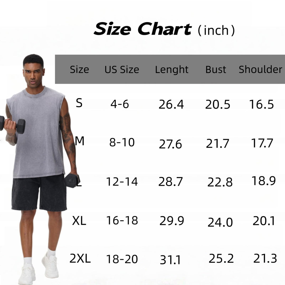 SnowElve 3 Pack Mens Workout Tank Tops Sleeveless Tee Shirts Men Muscle Shirt Gym Acid Wash T Shirts Running Beach Loose Fit Tee(CFGYBK,L)