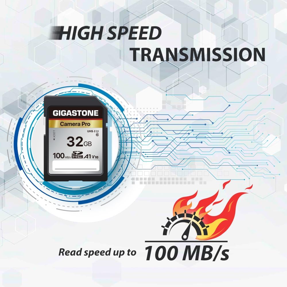 Gigastone 5-Years 32GB 2-Pack, A1 V10 2 Data Recovery SD Card Camera Pro, SDHC Memory Card Compatible with SPYPOINT