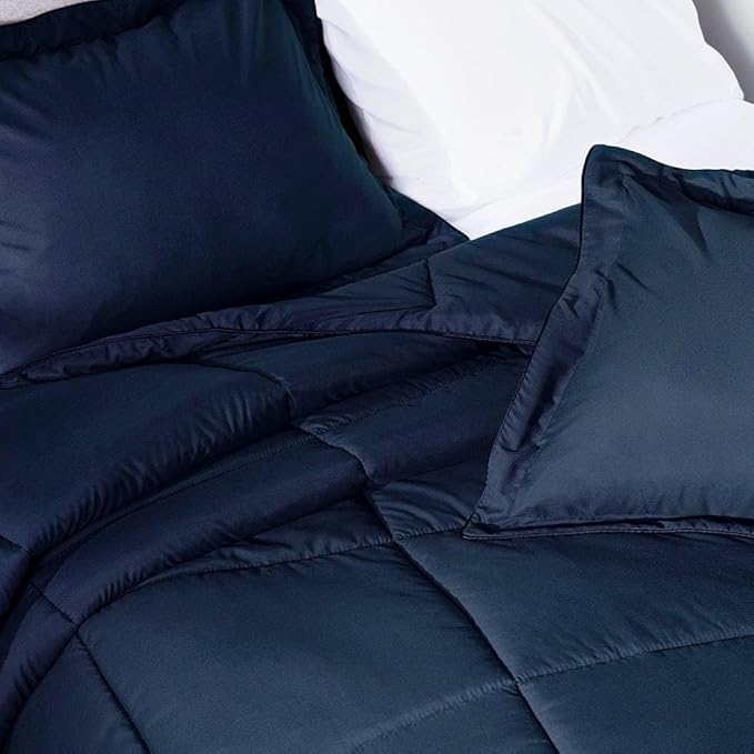 PeachSkinSheets Night Sweats: The Original 1500TC Soft Super King/Cal King Oversized Comforter Set Mariner Blue