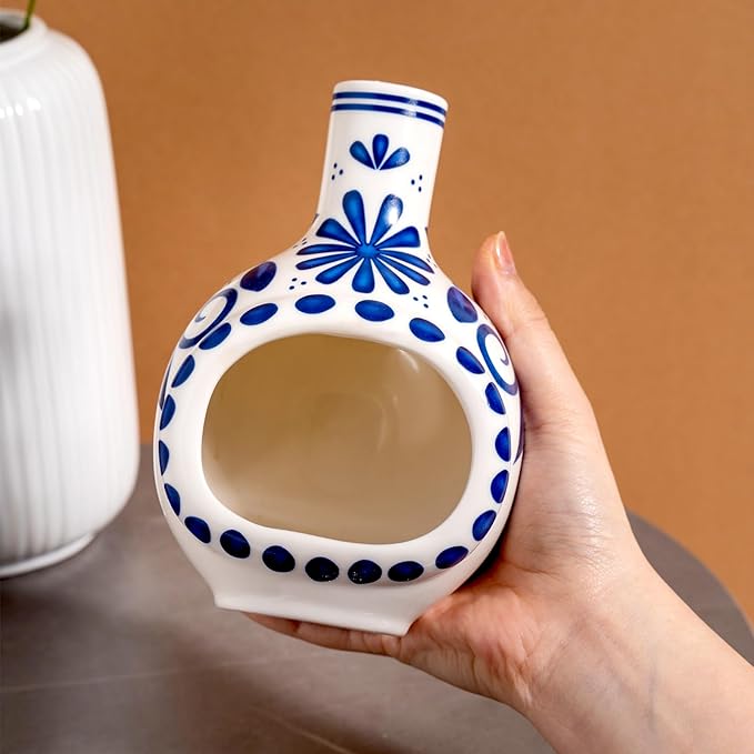 Handmade Ceramic Palo Santo Holder Burner - Mini Chimenea Incense Dish for Palo Santo and Sticks - Sage Holder for Meditation Decor