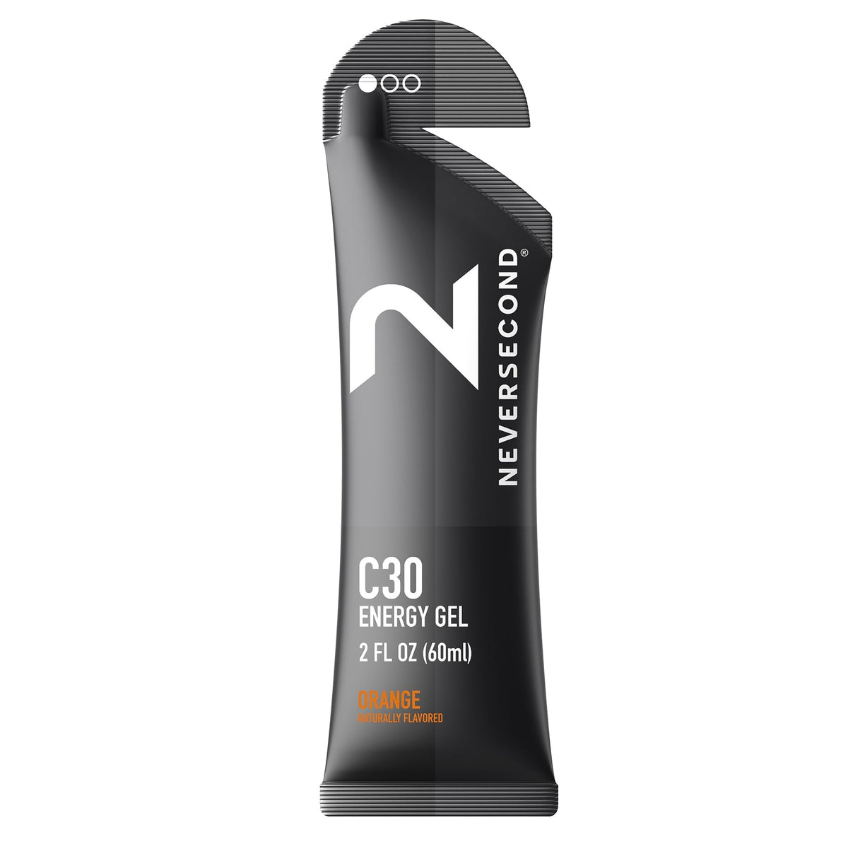 Neversecond C30 Energy Gel, Performance Nutrition & Hydration, Never2 Energy Gel for Triathlons, Cycling & Marathons (Orange Flavor, 12-Count Pack)