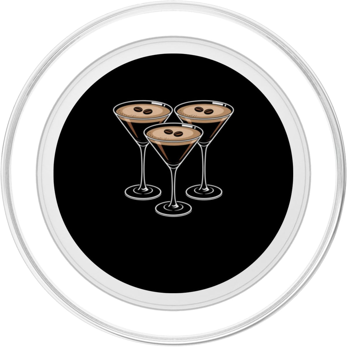 Cocktail Hour Studio Watercolor Cocktail Trio Minimal Bar Cart Aesthetic PopSockets PopGrip for MagSafe