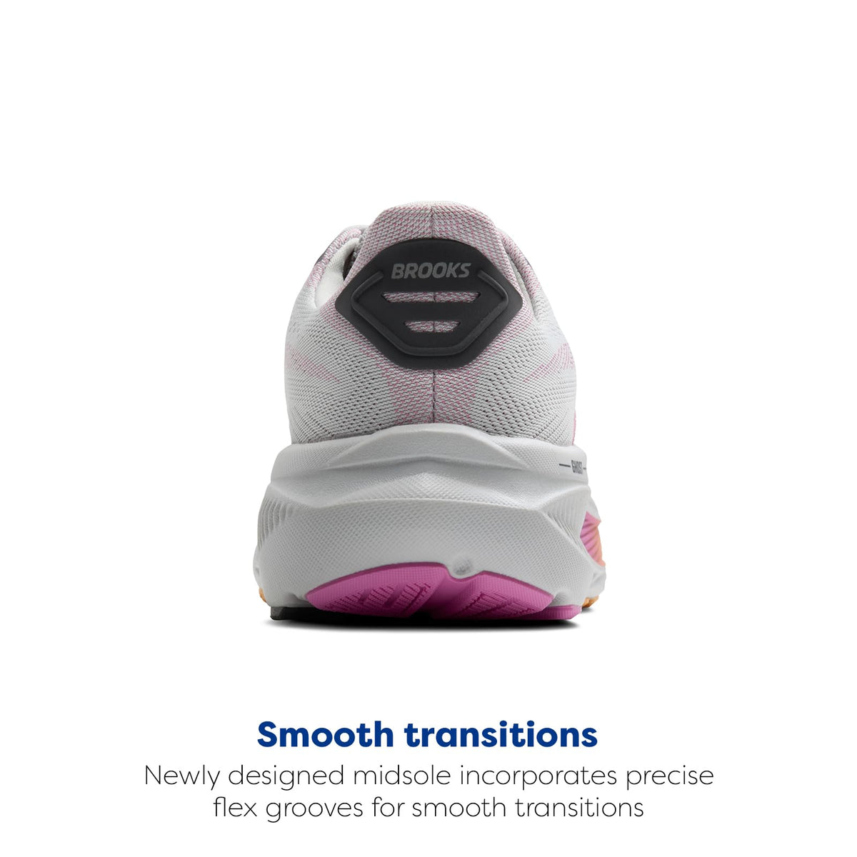 Brooks Women’s Ghost 17 Neutral Running Shoe - Oyster/Apricot/Pink - 6.5 Narrow