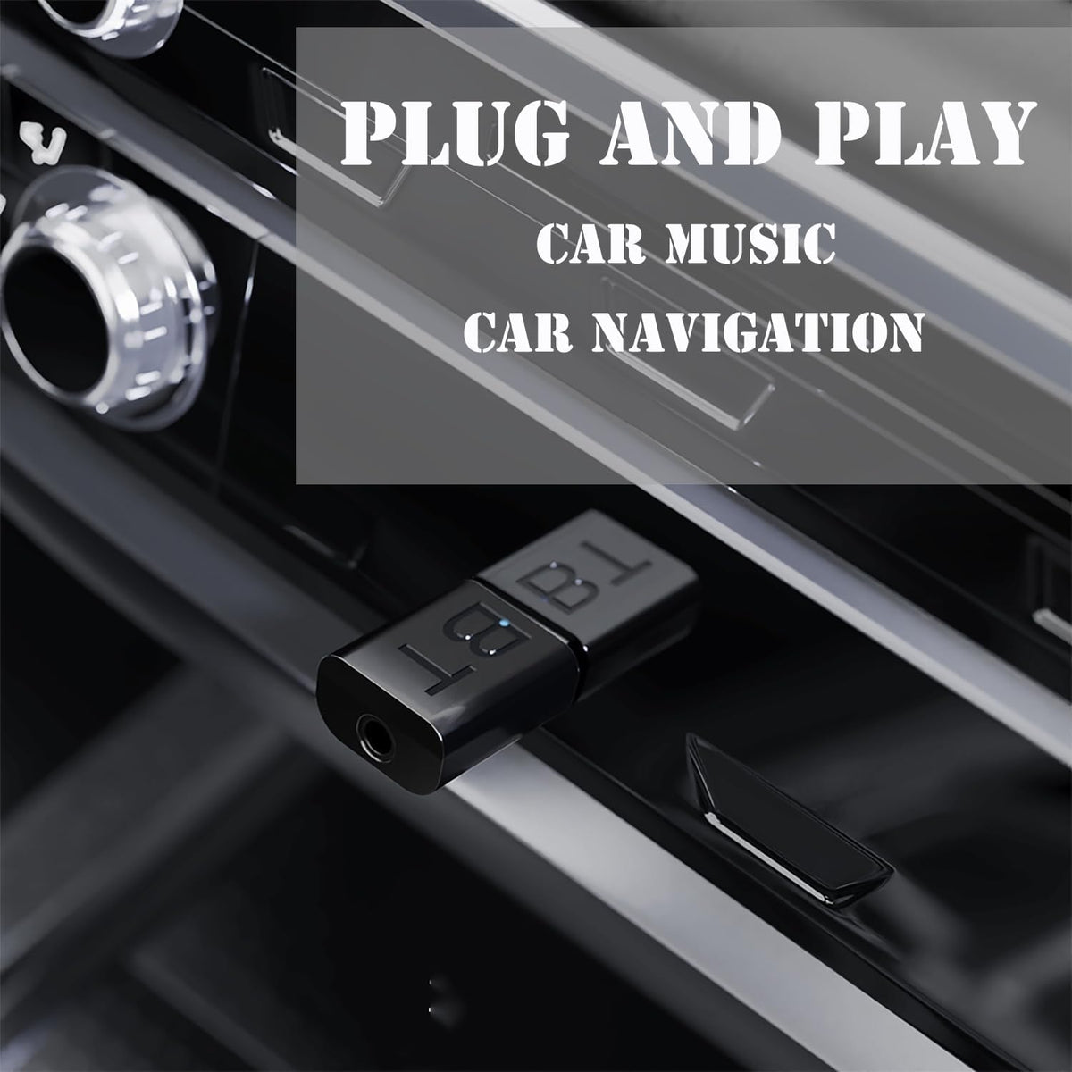 VONVOFF 2-in-1 5.4 3.5mm USB Bluetooth Car Kit,Mini Bluetooth Receiver Adapter for Car Music/Stereo