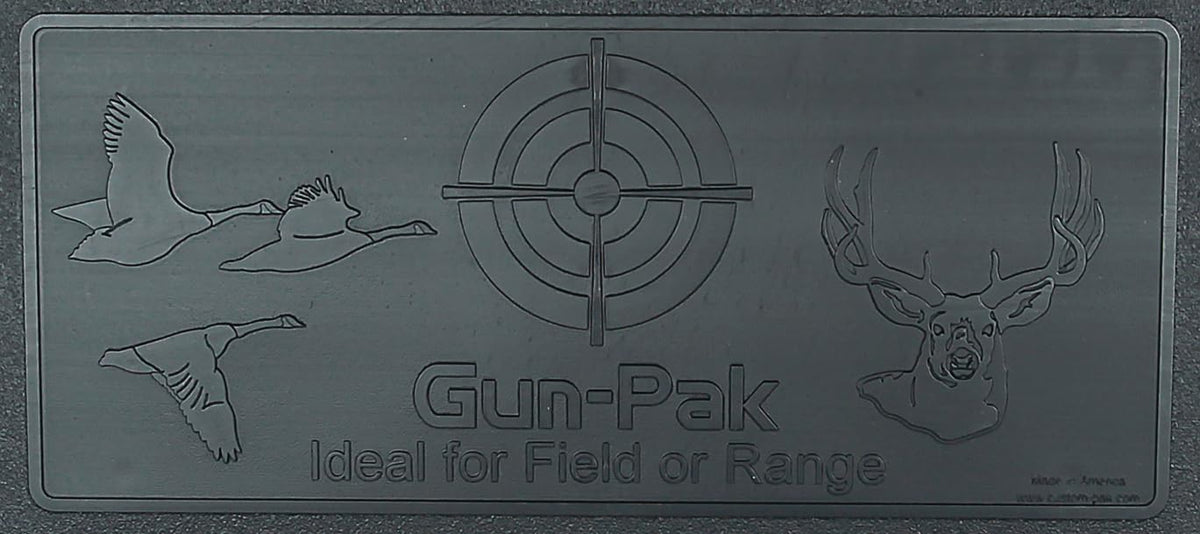 PAK Gun 13-inch Hard Gun Case for Pistols – Weather-Resistant HDPE Shell – Lockable Tabs – Protective Foam – 13.5 x 10 x 3.5 in – Made in USA