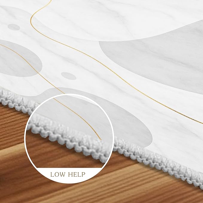 Minimalist Marble Rug - 6x8 Area Rug, Abstract Marble Rugs, Modern Luxury Dining Room Rugs, Washable & Non Slip Large Carpet Home Decor