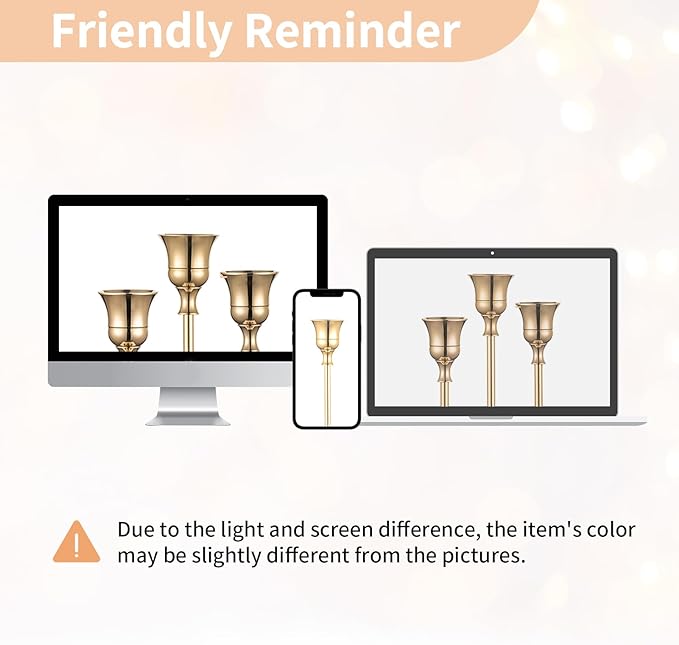 2 Sets(6 Pcs) Brass Gold Metal Taper Candle Holders Candlestick Holders, Vintage Modern Decorative Centerpiece Candlestick Holders for Table Mantel Wedding Housewarming Gift