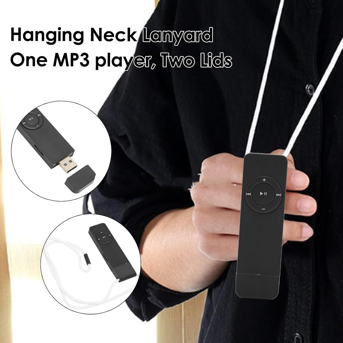 GLOGLOW MP3 MP3 64GB Player, Portable Lossless Sound Music Player Support Up to Mini Music Player for Students Running