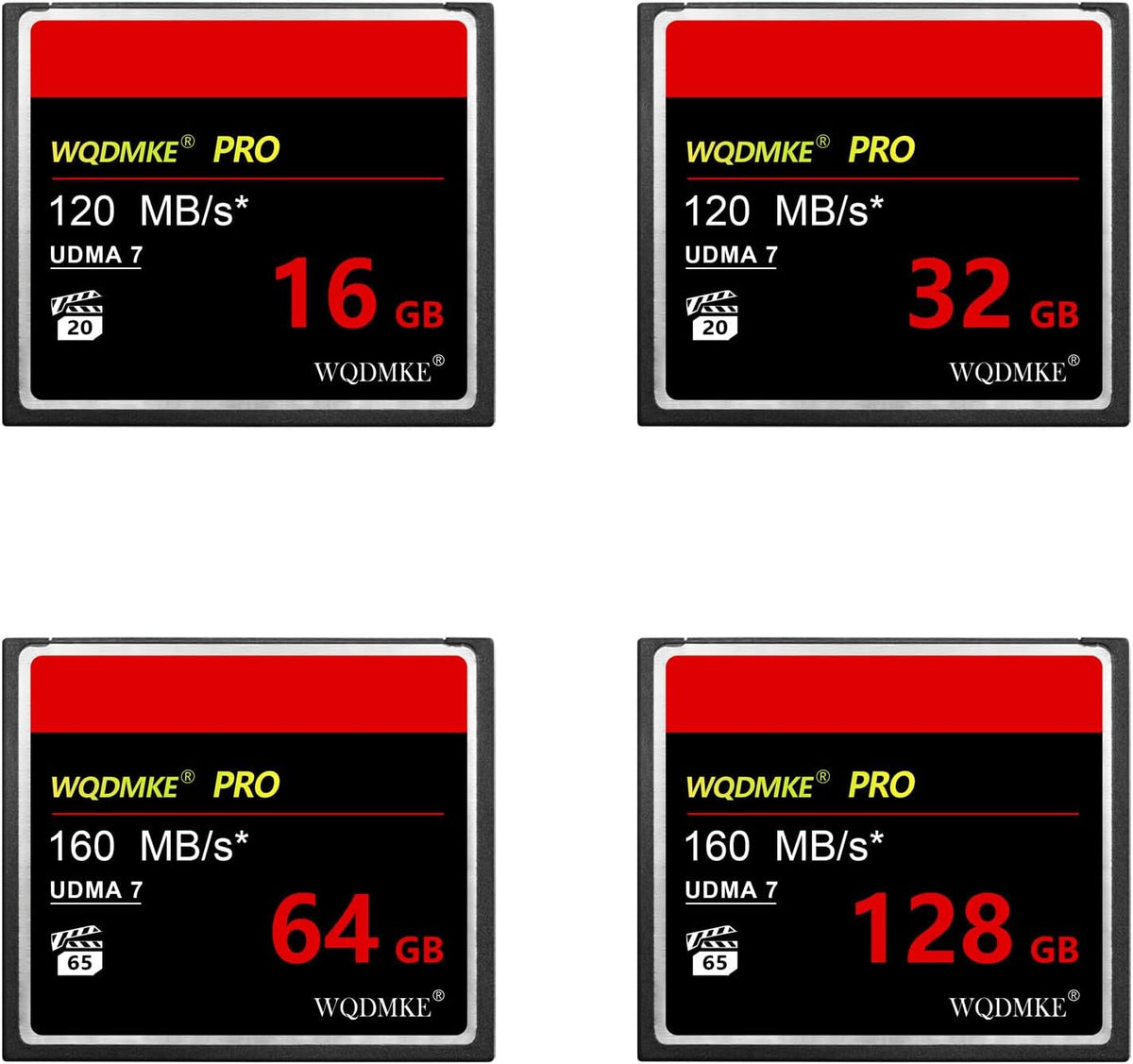 WQDMKE 16GB 120MB/s Camera CF Memory Card UDMA Speed Up