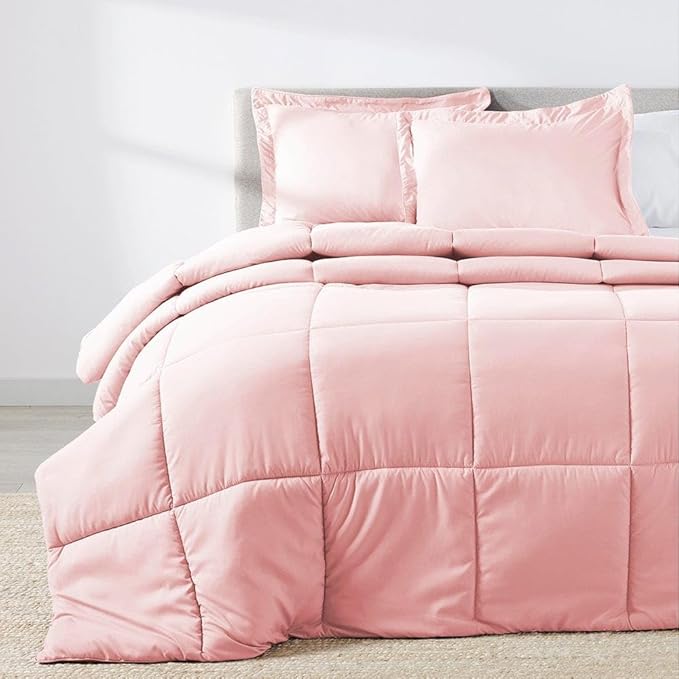 PeachSkinSheets Night Sweats: The Original 1500TC Soft Super King/Cal King Oversized Comforter Set Cotton Candy Pink