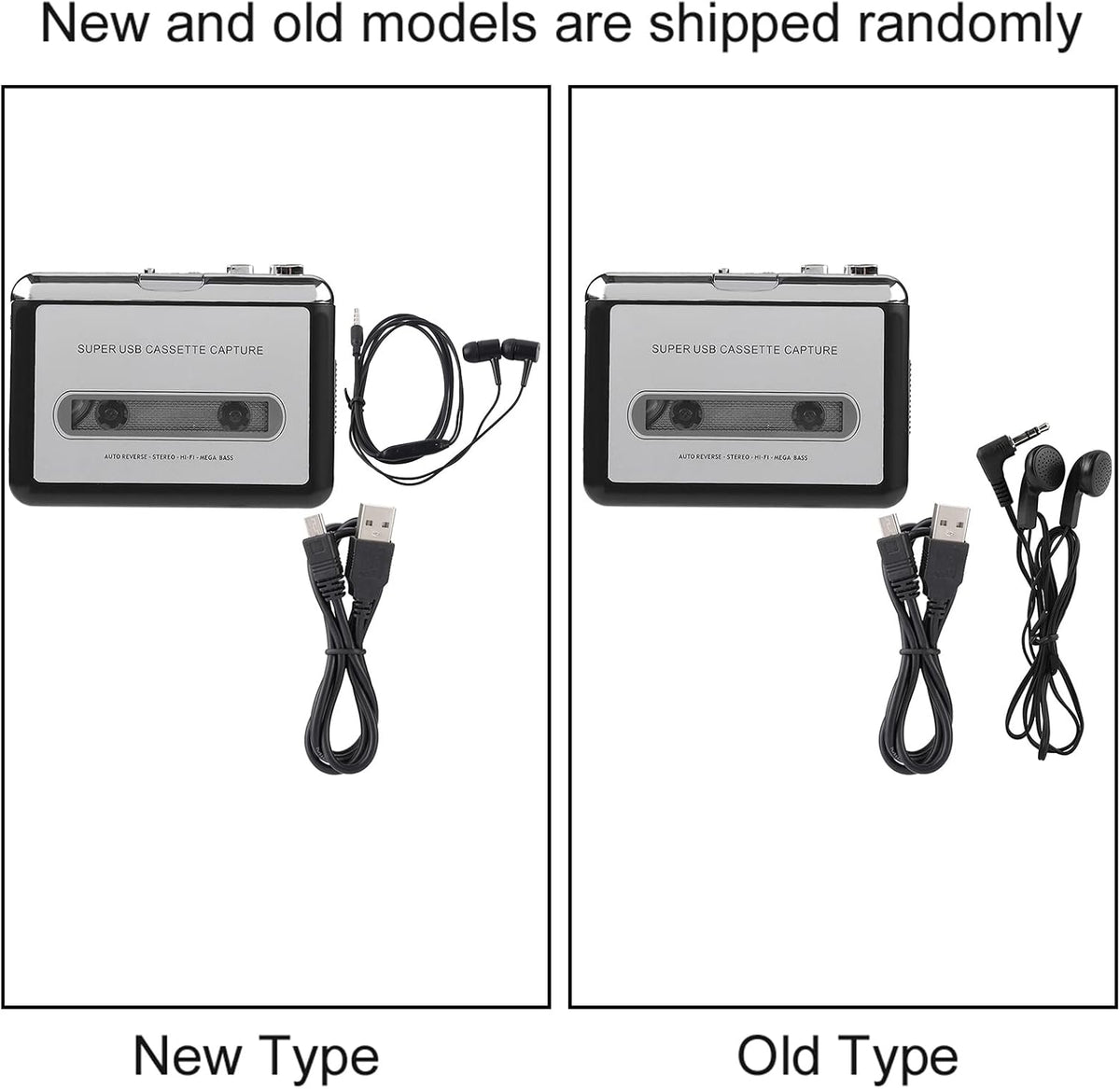 Cassette Cassette MP3 Portable Player Recorder Converter, Tape to Converter Convert Tapes to Digital Files via USB