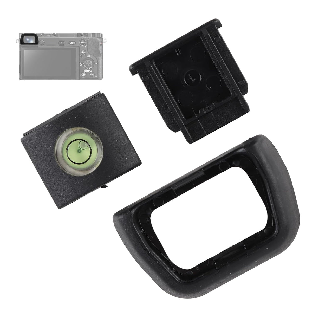 ZTTW Set A6000 A6100 A6300 A5000 Camera Eyecup Viewfinder Eye Cup Cold Shoe Cover with Level Device Compatibility