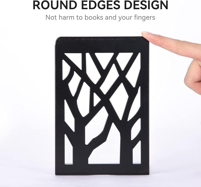 Book Ends, Bookends, Book Ends for Shelves, Bookends for Shelves, Bookend, Book Ends for Heavy Books, Book Shelf Holder Home Decorative, Metal Bookends Black 1 Pair, Bookend Supports, Book Stoppers
