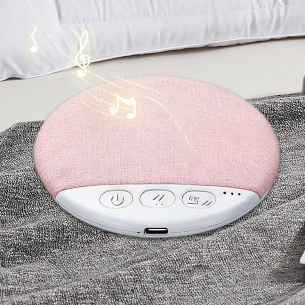 Generic Under Pillow Speaker, Bluetooths Pillow Speaker for Sleeping, Bone Conduction Bluetooths Speakers with White