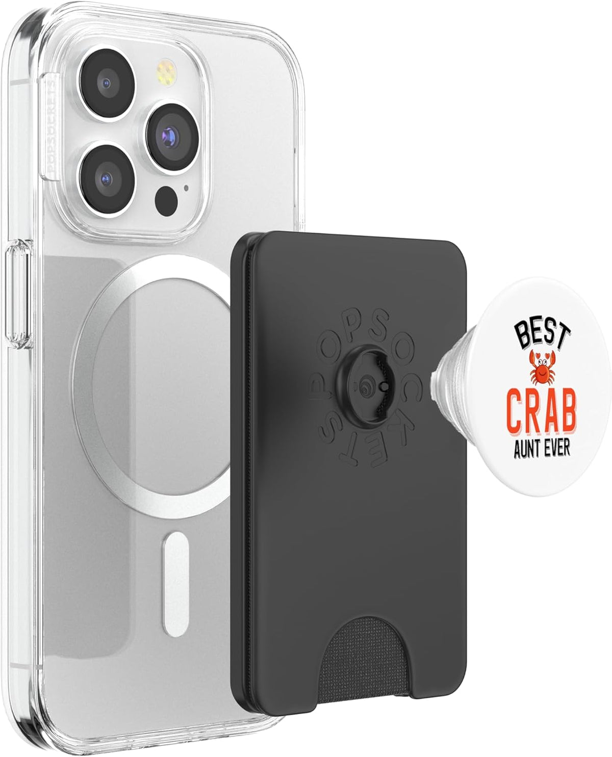 Cute Crab Family Apparel Best Crab Aunt Ever Cute Crab Lover PopSockets PopWallet for MagSafe