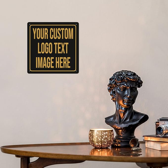 Custom Signs Outdoor Metal Sign Custom Sign Outdor Indoor Personalized Signs Make Your Own Sign With Text Logo Image For Office Business Workplace Home Bar Indoor Outdoor Use 8"x8"