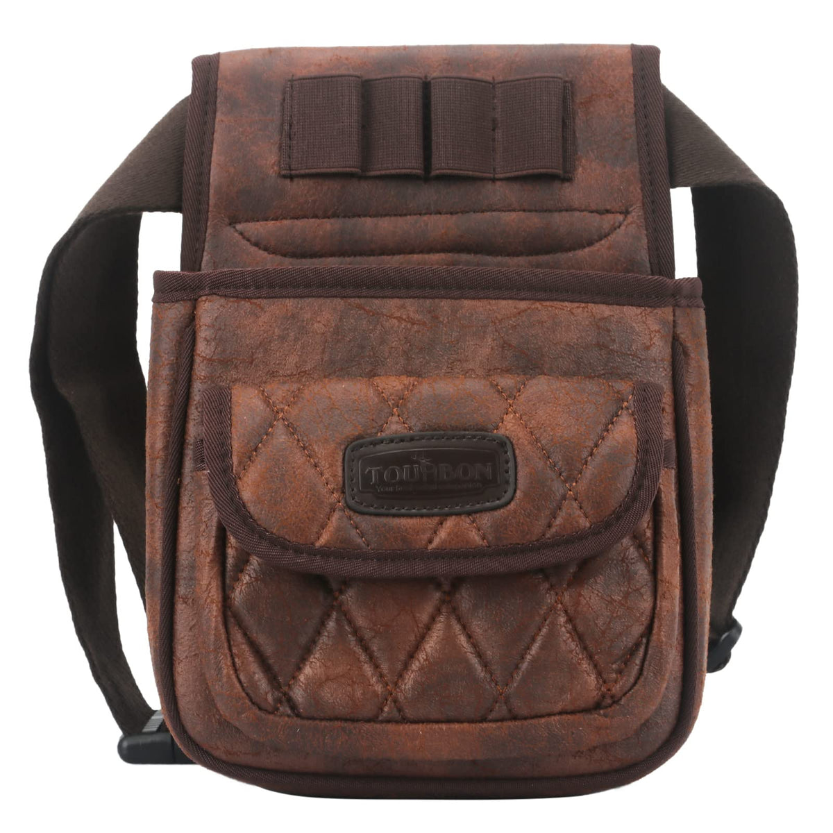 Tourbon Vintage Leather Trap Shooting Bag Ammo Storage Shell Pouch 50+