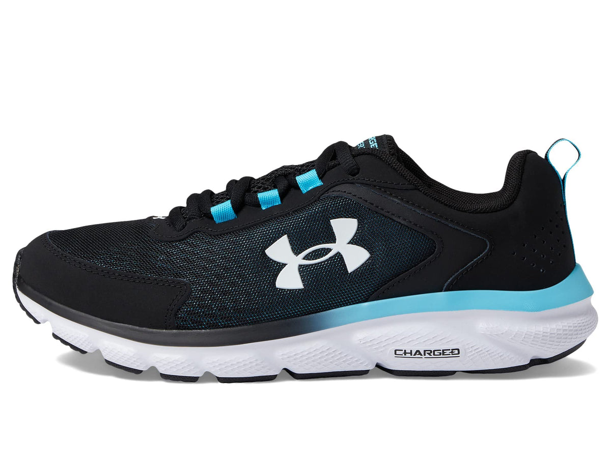 Under Armour Men's Charged Assert 9DISC, (009) Black/Blue Surf/White, 10.5, US