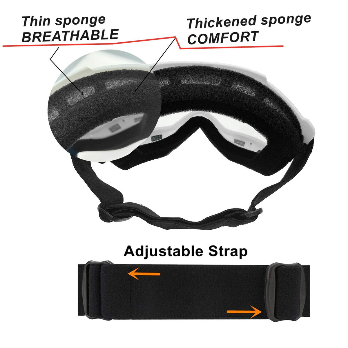 LJDJ Motorcycle Goggles with Removable Face Mask - Dirt Bike ATV Motocross Eyewear Anti-UV Adjustable MX Riding Offroad Cycling Motorbike Protective Glasses Racing Combat Tactical Military Goggles
