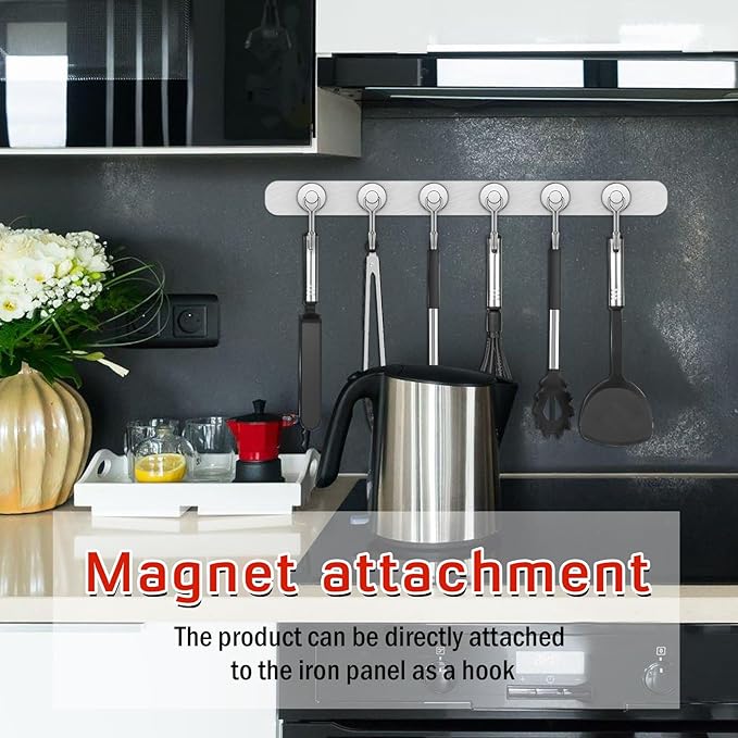 FINDMAG Magnetic Hooks, 40lbs+ Strong Magnetic Hooks for Cruise Cabins, Neodymium Magnet with Hook for Hanging, Magnetic Swivel Swing Hooks for Grill, Classroom, Home, Refrigerator (10 Pack, Silver)