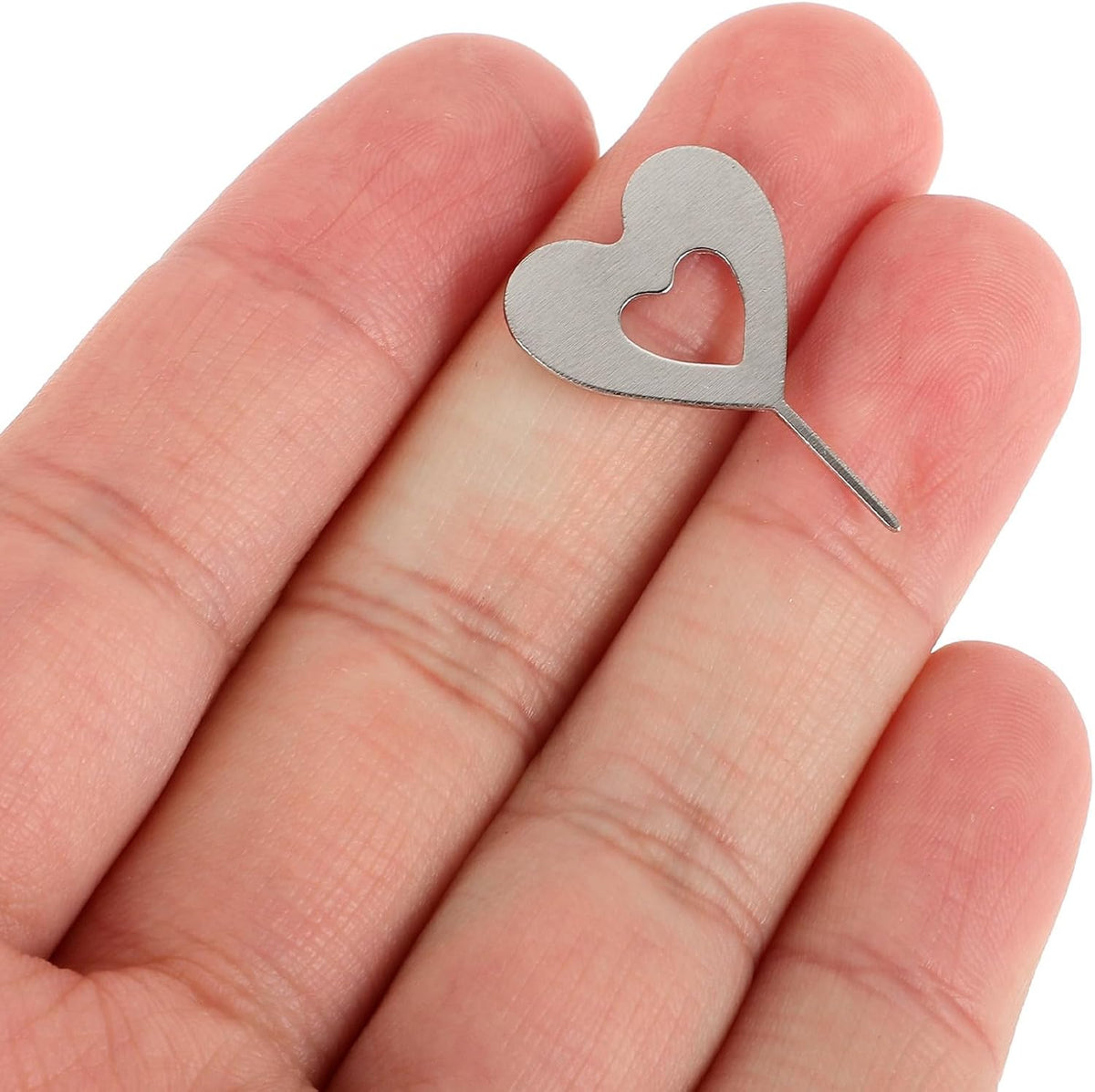 100pcs VALICLUD Heart-Shaped Sim Card Pin Ejector Tool Universal Sim Tray Remover Needles for Smartphones and Tablets