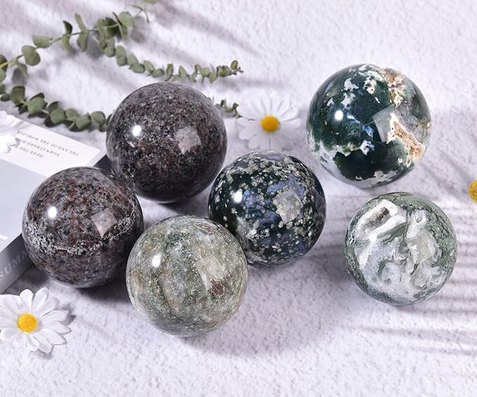 Large Yooperlite Sphere Natural Yooperlite Stone Healing Crystal Ball with Stand Energy Meditation Decor 100-110mm/3.9-4.3"