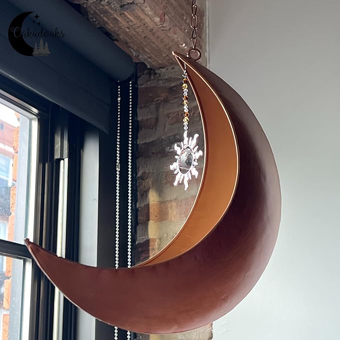 Hanging Moon Planter - Moms Day Gifts for Women - Moon Room Decor - Unique Planters for Succulents,Air Plant, Cactus, Artificial Plants- Plant Lover Gifts - Boho,Hippie, Witchy, Birthdays Gifts