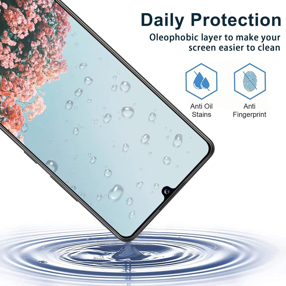 [3+3 Pack] A42 9H A42 5G Designed for Samsung Galaxy Screen Protector + Camera Lens Protector, Easy Installation
