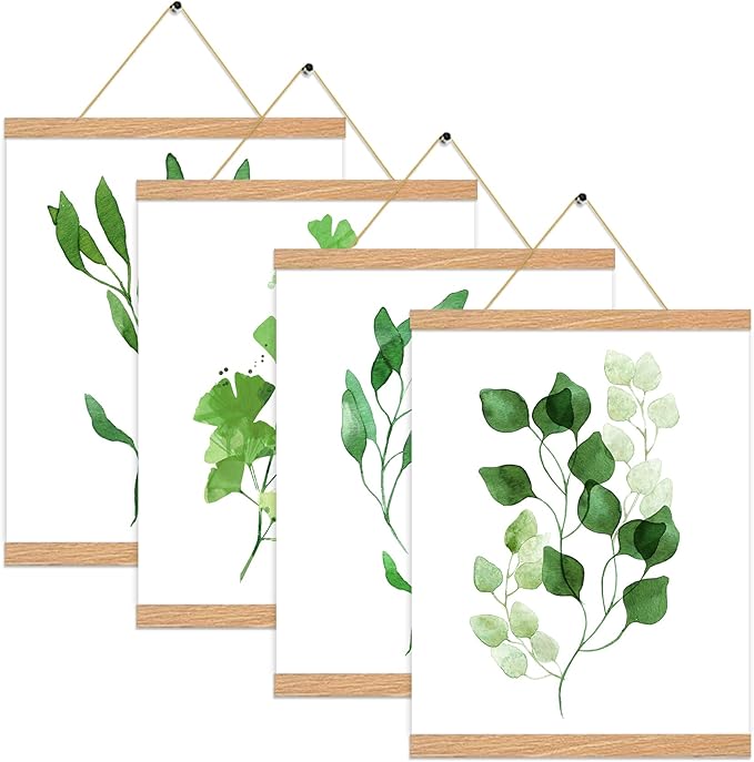 YK artwood 4 Pack Magnetic Poster Hanger Frame 18 inch Black- 18x24 18x12 18x28 Poster Frame for Wall Art Pictures Photos Prints Maps Diamond Art Painting