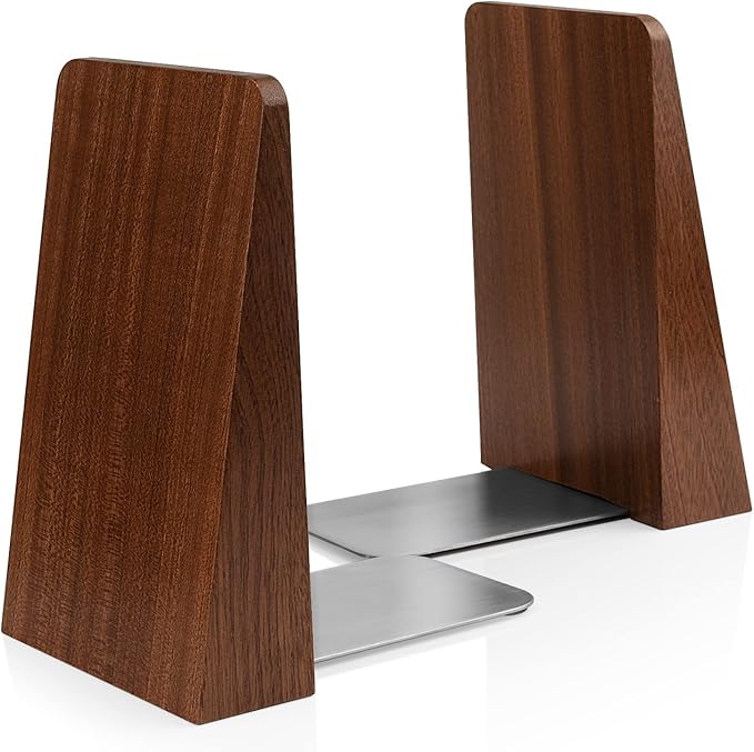 Wood Handmade Book Ends to Hold Books Large Heavy Duty Bookends for Shelves Decorative Book End for Heavy Books